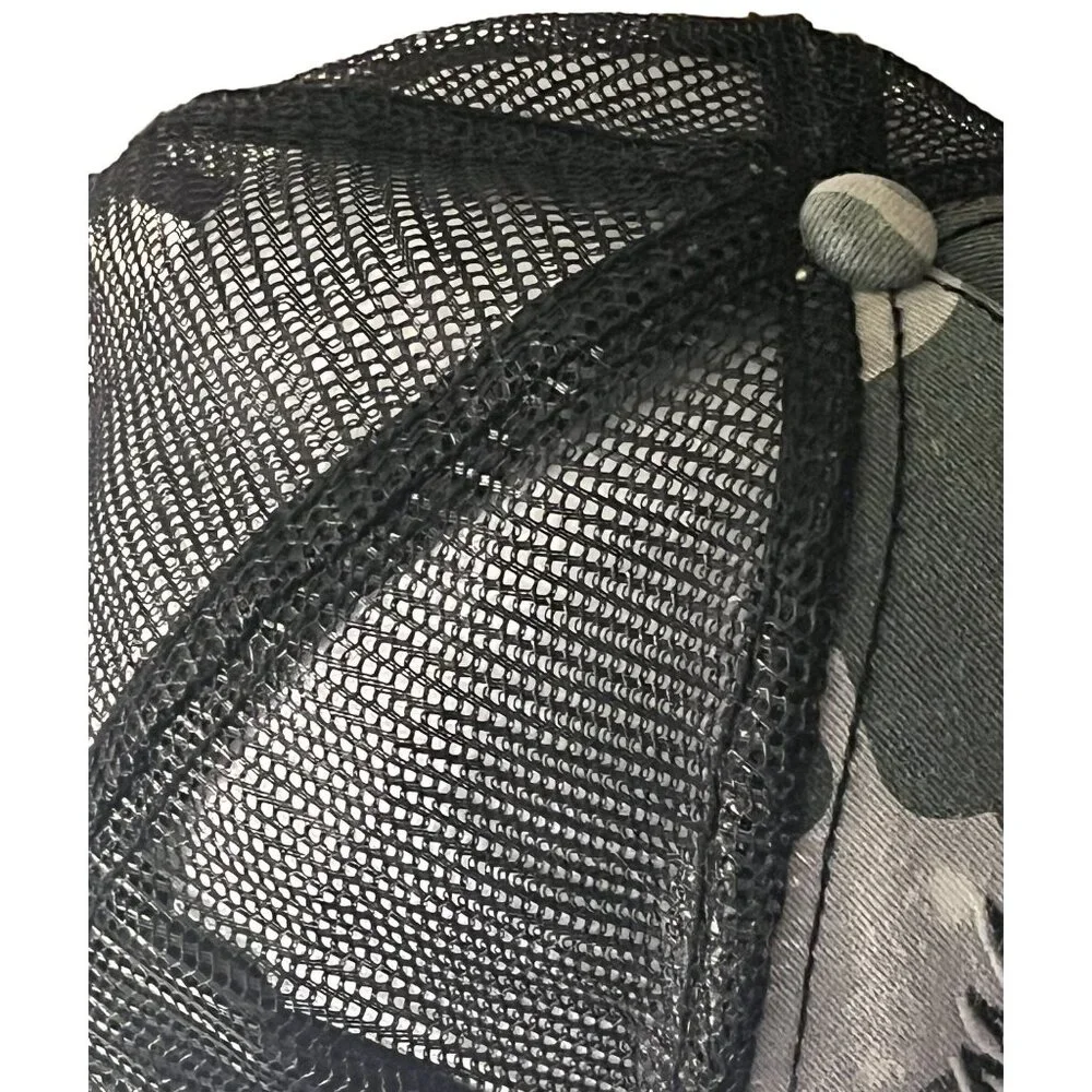 Miami Ink Embroidered Camo Y2K Wings Knife Heart Snap Back Baseball Cap Vintage - Picture 12 of 14